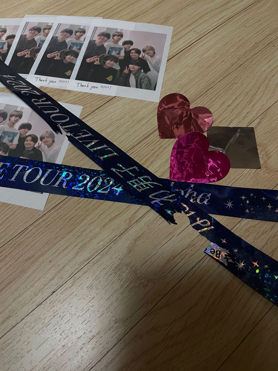 なにわ男子 1点のみ ＋Alpha 落下物 銀テ ハート チェキ風写真 紙吹雪