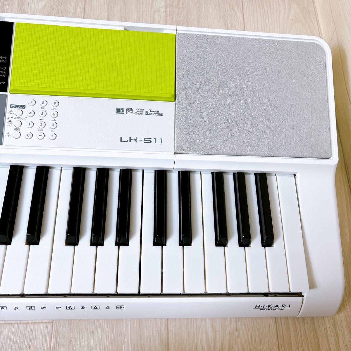 中古 CASIO LK-511 光ナビゲーションキーボード カシオ ペダル付