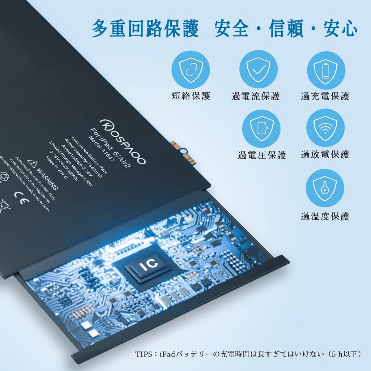iPad Air バッテリー 第1世代 互換 A1484電池 容量8827mAh｜Yahoo