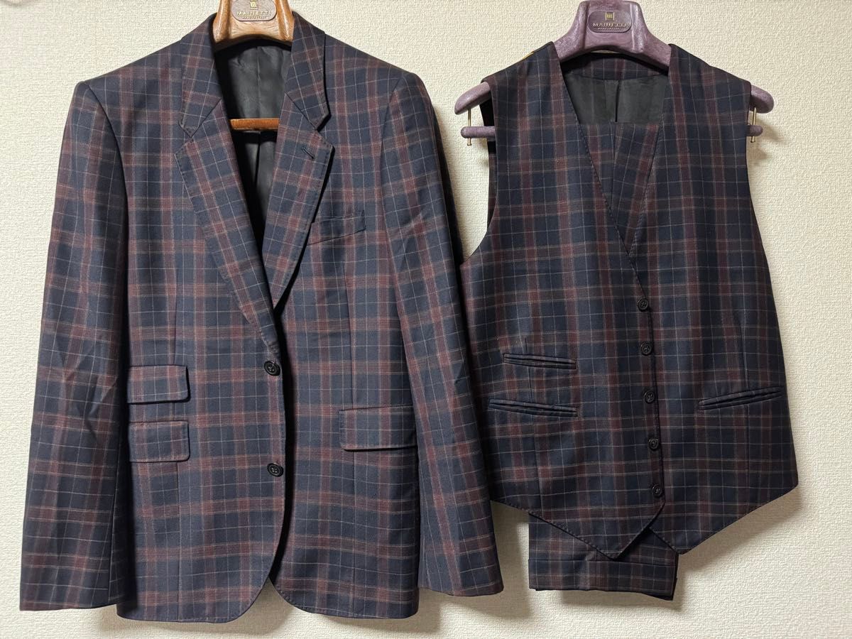 定価20万美品】Paul Smith 3ピース スーツ L チェック ベスト