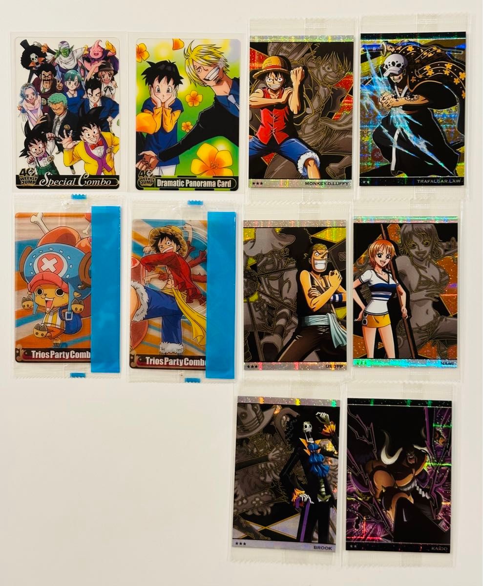 PSA9 森永ウエハース 40周年 孫悟空＆ルフィ コラボカード PSA9 森永