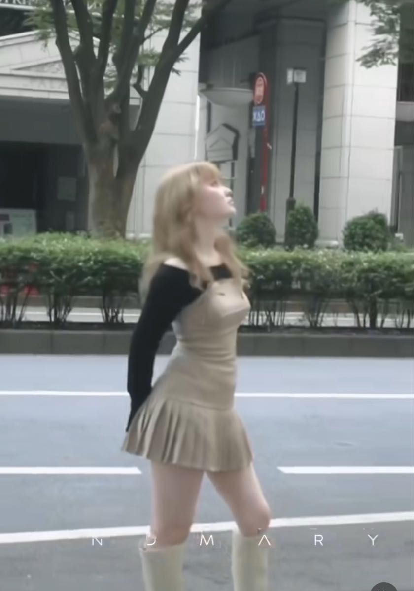 andmary Karen knit set mini dress アンドマリー ベージュ｜Yahoo