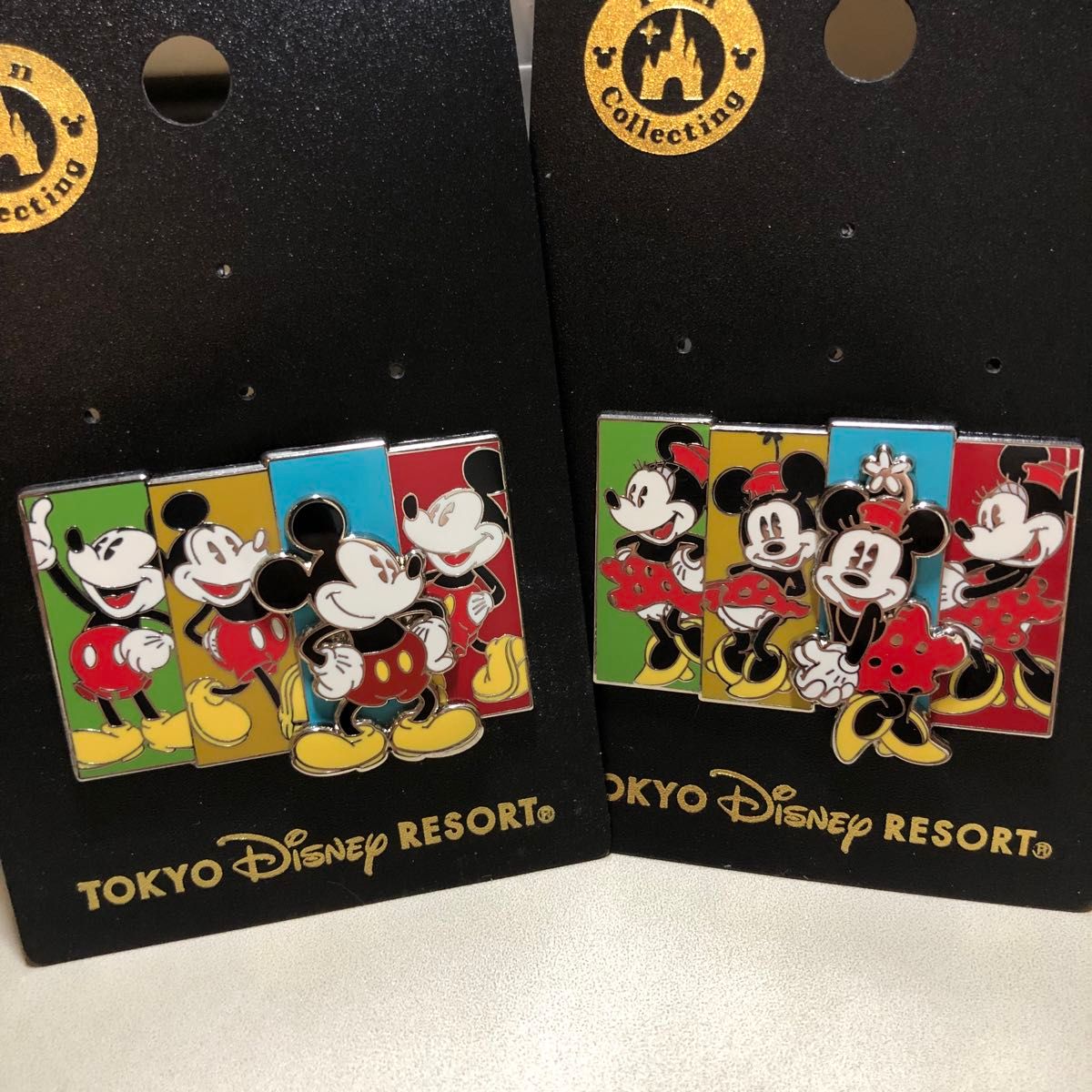 ディズニー ピンバッジ 2点 セット ミッキー ミニー ディズニーランド