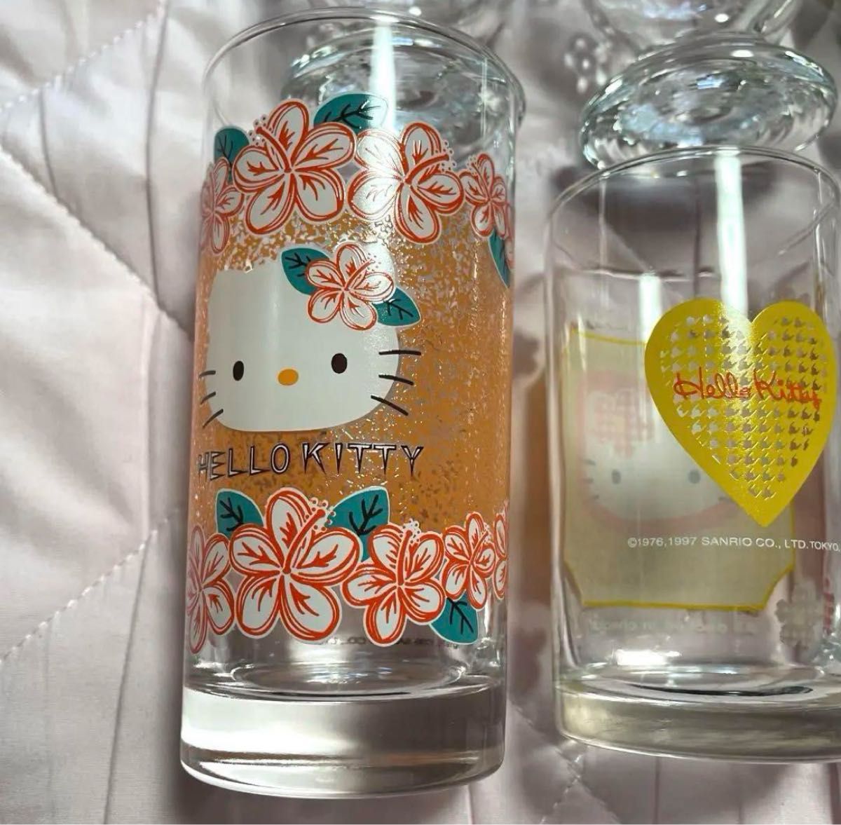 ハローキティ カオハナ ハイビスカス グラス コップ カップ サンリオ