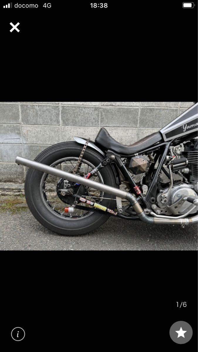sr400 かち上げマフラー ワンオフ 1jr チョッパー スリップオン ボバー