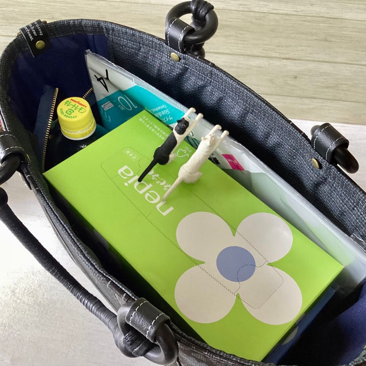 龍郷 本場大島紬 × 本革 着物リメイク 大きめ トートバッグ 和装バッグ