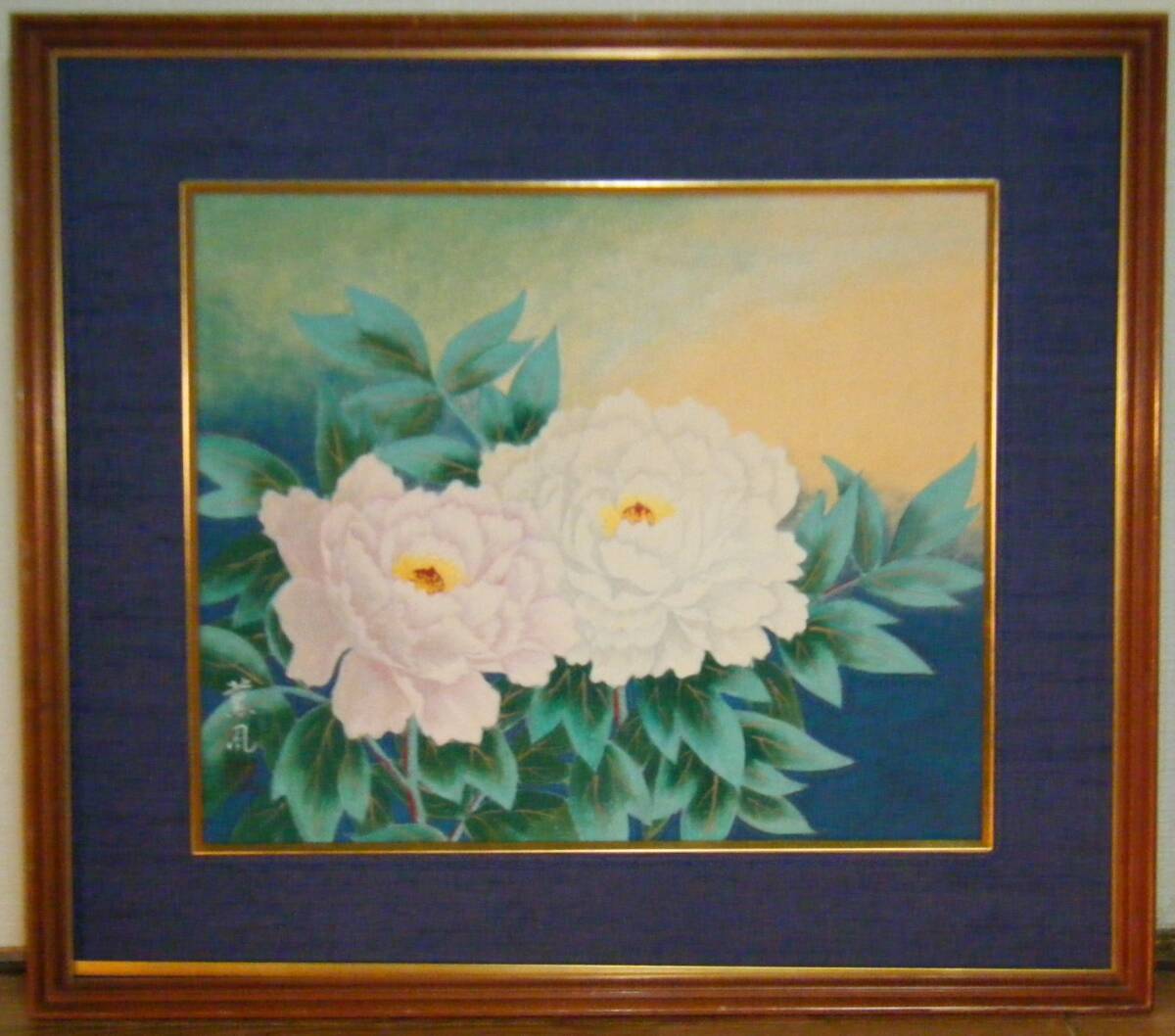 Yahoo!オークション - 【真作】絵画 石井薫風 日本画 牡丹 国際公募美