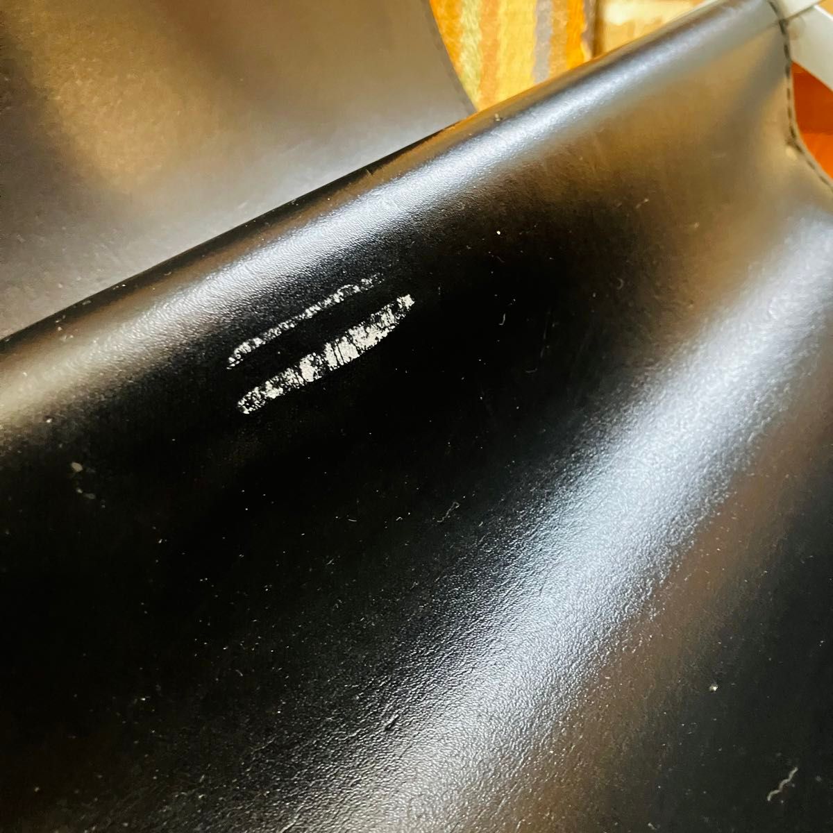 お洒落 Actus アクタス マガジンラック ブラック 本革レザー 廃盤 希少