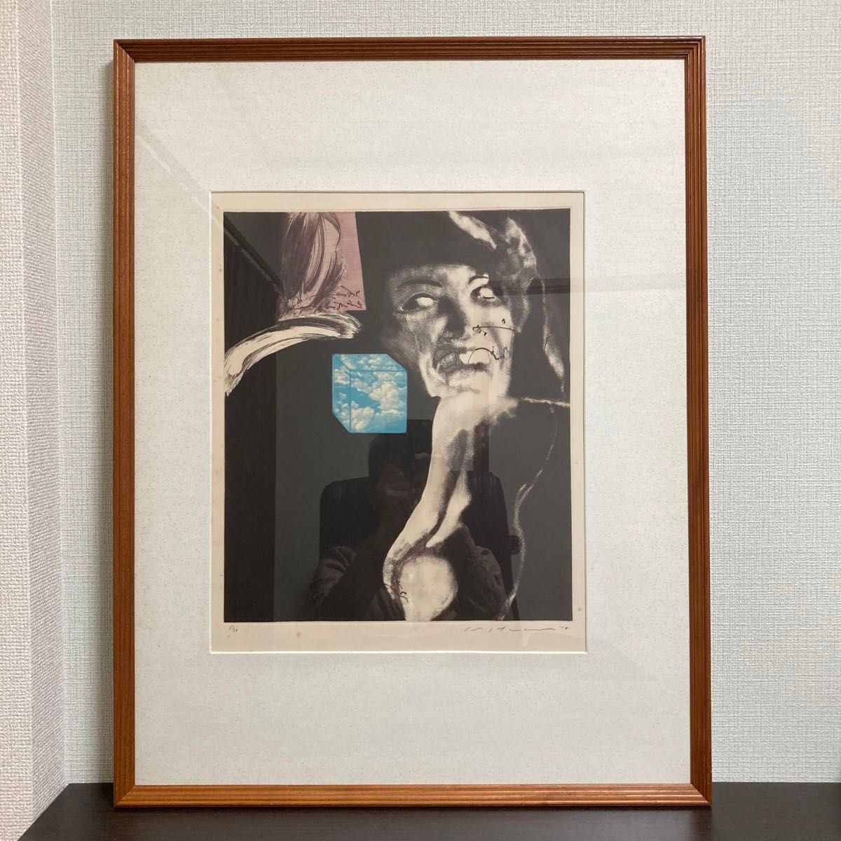 真作保証】池田満寿夫「女優」1968年 銅版画 直筆サイン 36部限定 版画