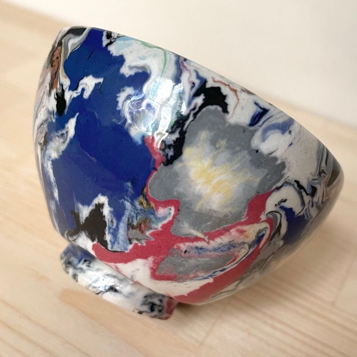 松井康成 練上酒呑 練上手 人間国宝 酒器 ぐい呑 笠間焼 合わせ箱