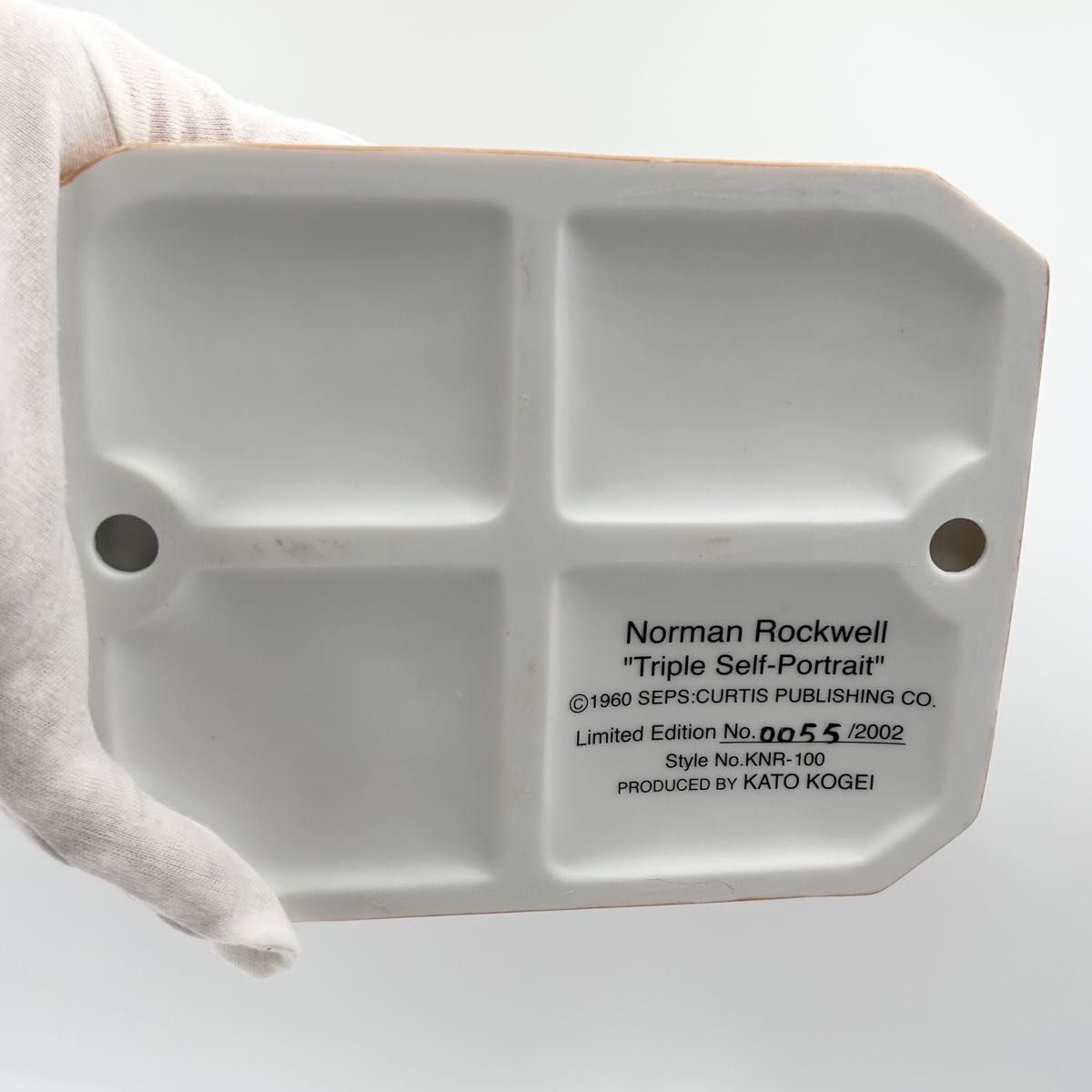 限定1000個陶器 ノーマンロックウェルトリプル セルフポートレート