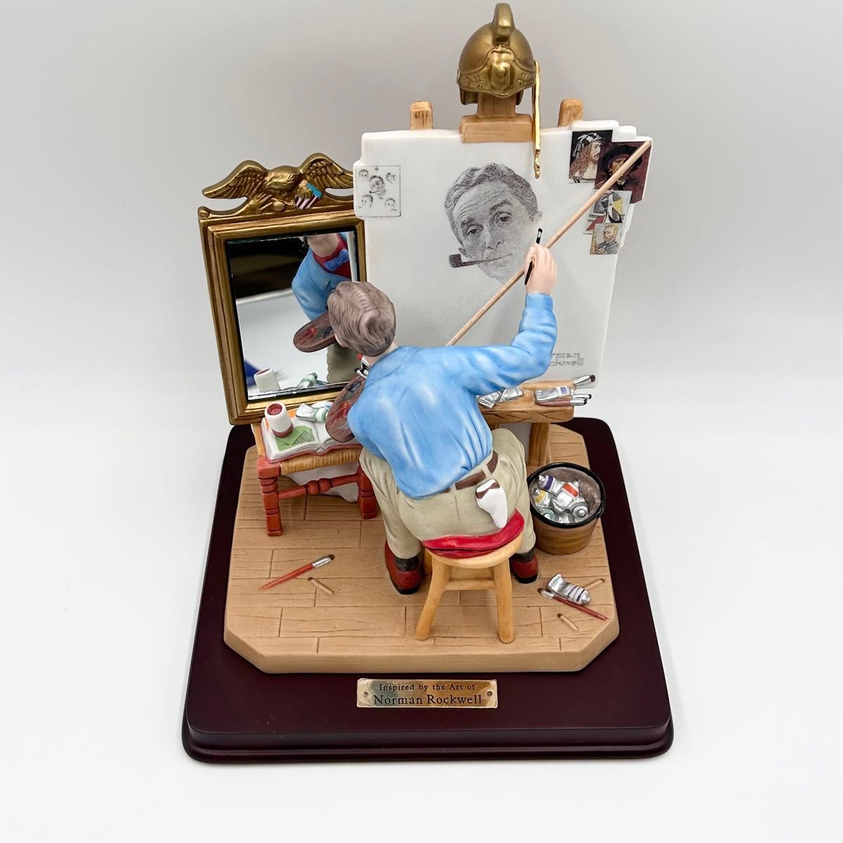 限定1000個陶器 ノーマンロックウェルトリプル セルフポートレート