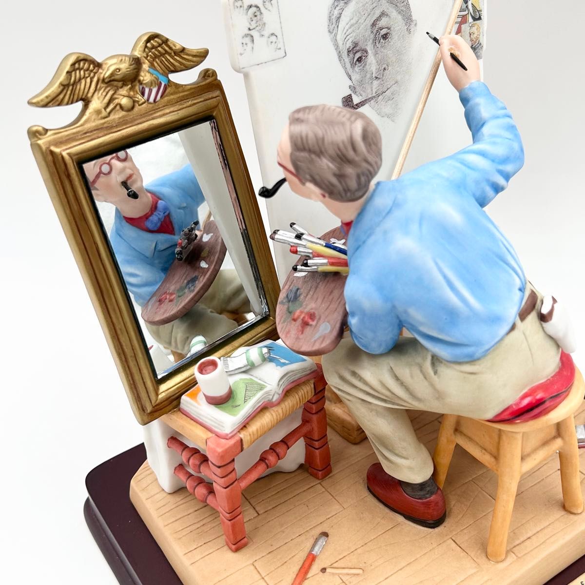 限定1000個陶器 ノーマンロックウェルトリプル セルフポートレート