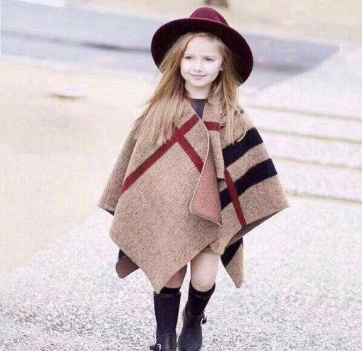 BURBERRY バーバリー チルドレンズ ポンチョ ブランケット ケープ