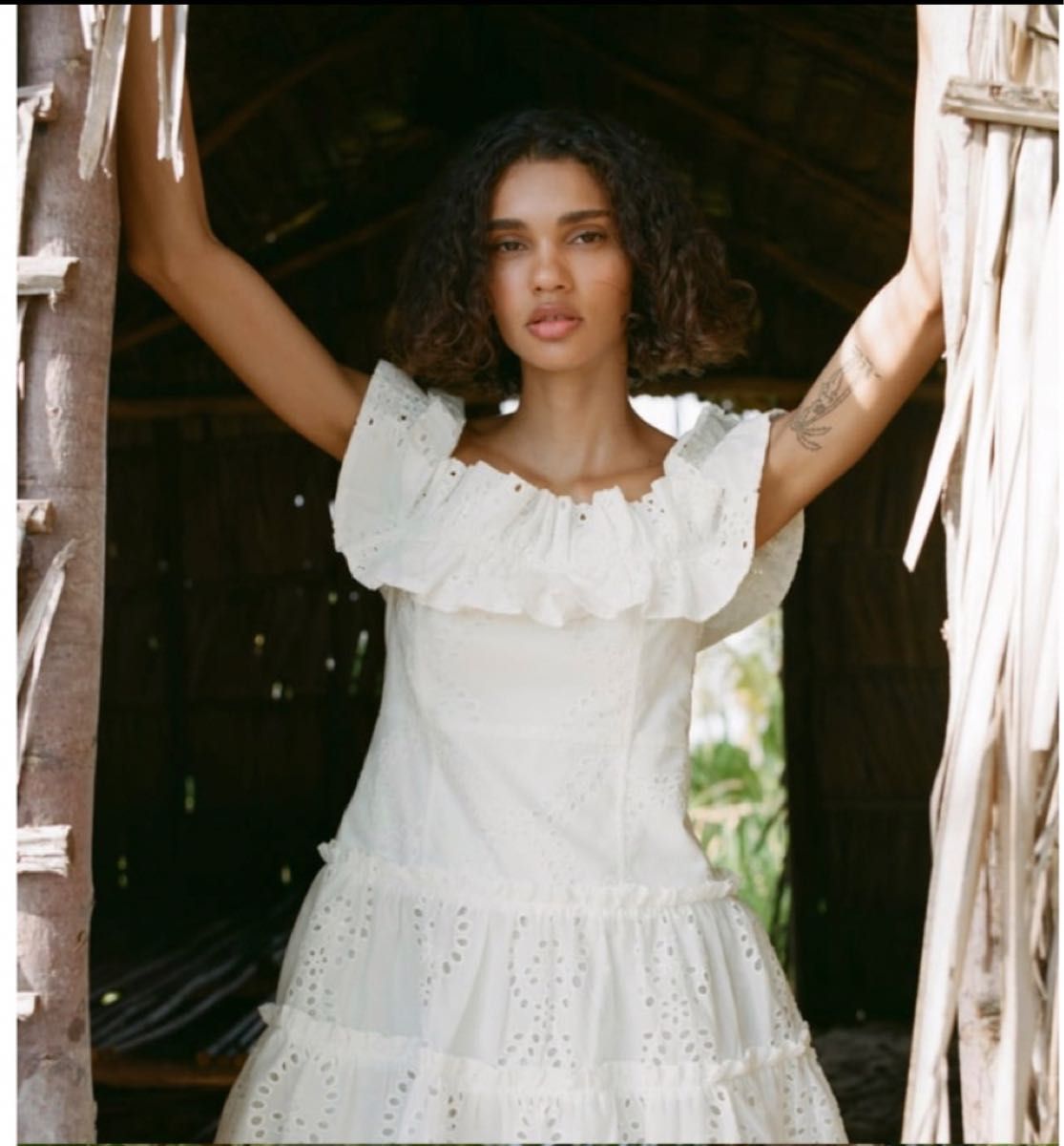 ZARA 白レースミニワンピースオフショルダー新品未使用｜Yahoo!フリマ