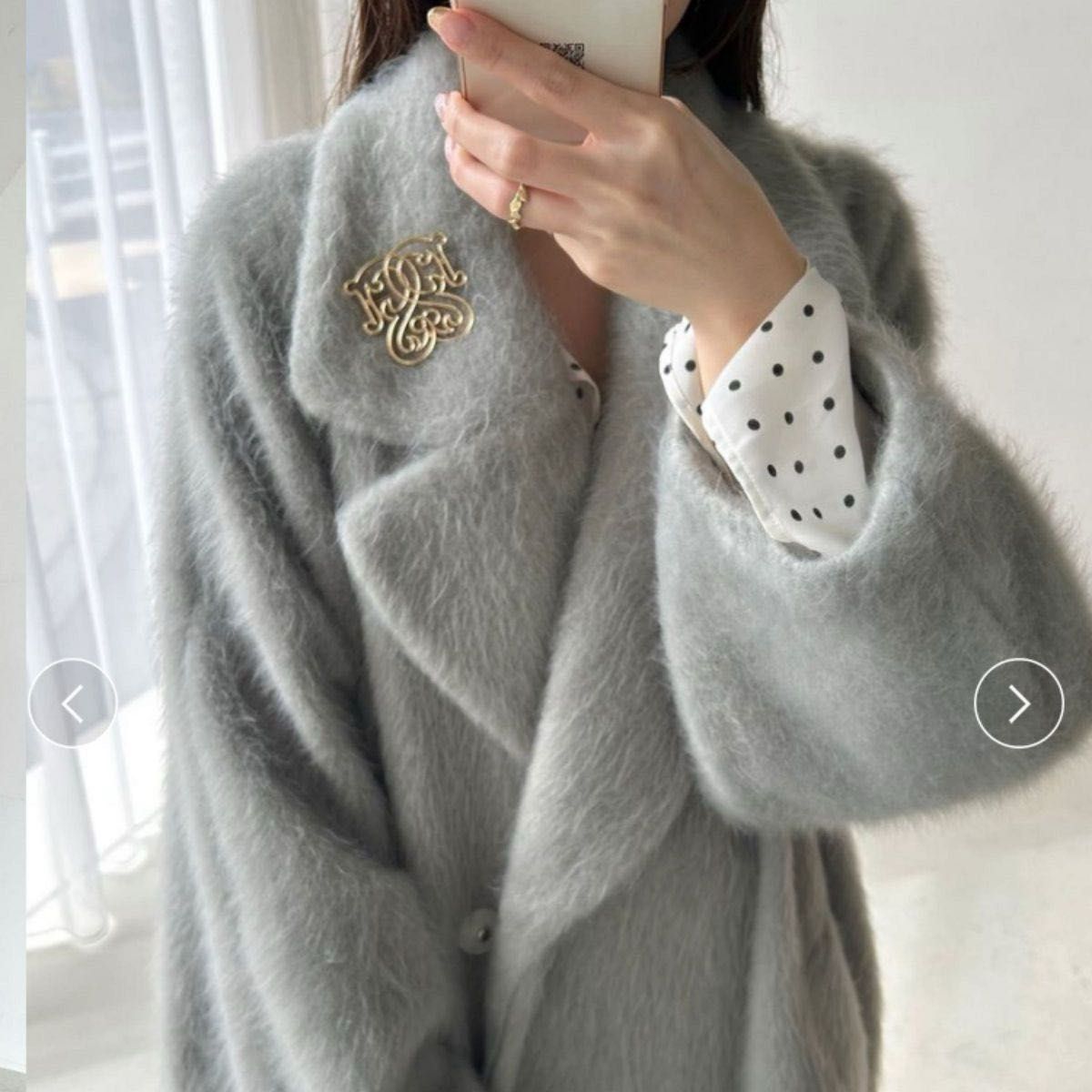 正規品 スナイデル シャギーコクーンコート ホワイト｜Yahoo!フリマ