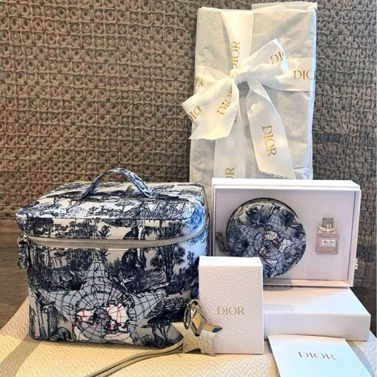 Dior 会員限定 トワルドジュイ トートバック ポーチ バニティ チャーム