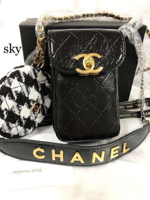 新品 CHANEL シャネル ノベルティ ショルダーバッグ スマホポーチ