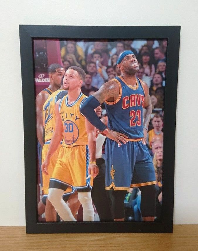 新品 NBA ステフィンカリー レブロン・ジェームズ ポスター イラスト
