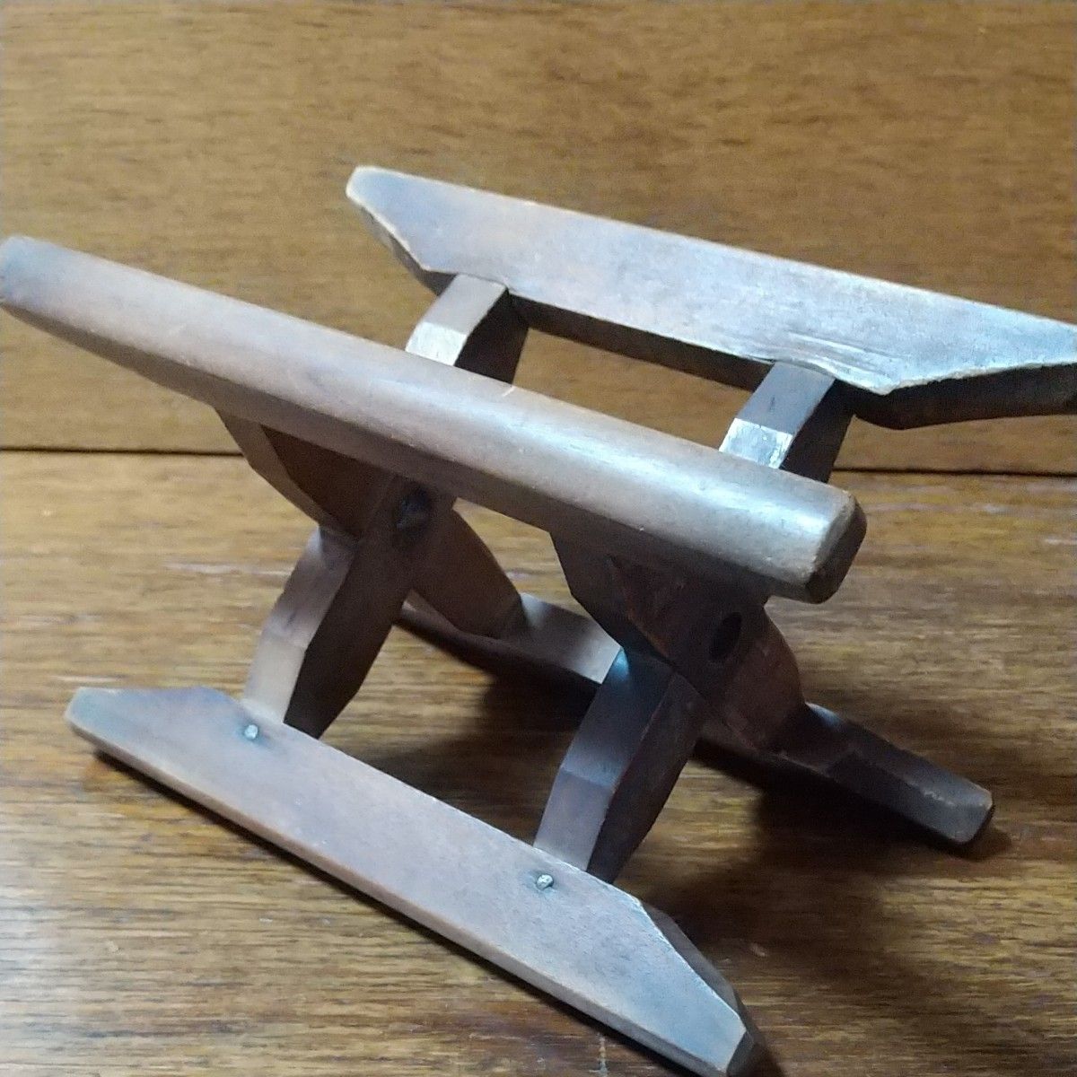 置物 木製 毛糸 当時物 昭和 レトロ モダン インテリア 小物 木製