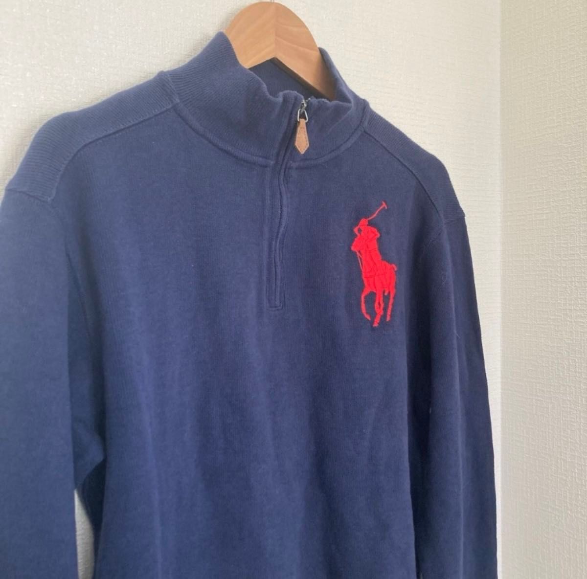 ポロバイラルフローレン ニット セーター ハーフジップ ビッグポニー