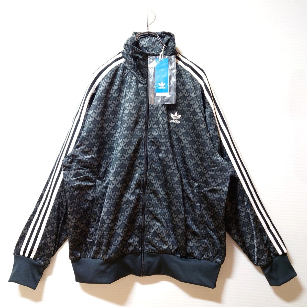 新品 adidas 黒3XL モノグラム ファイヤーバードトラックジャケット