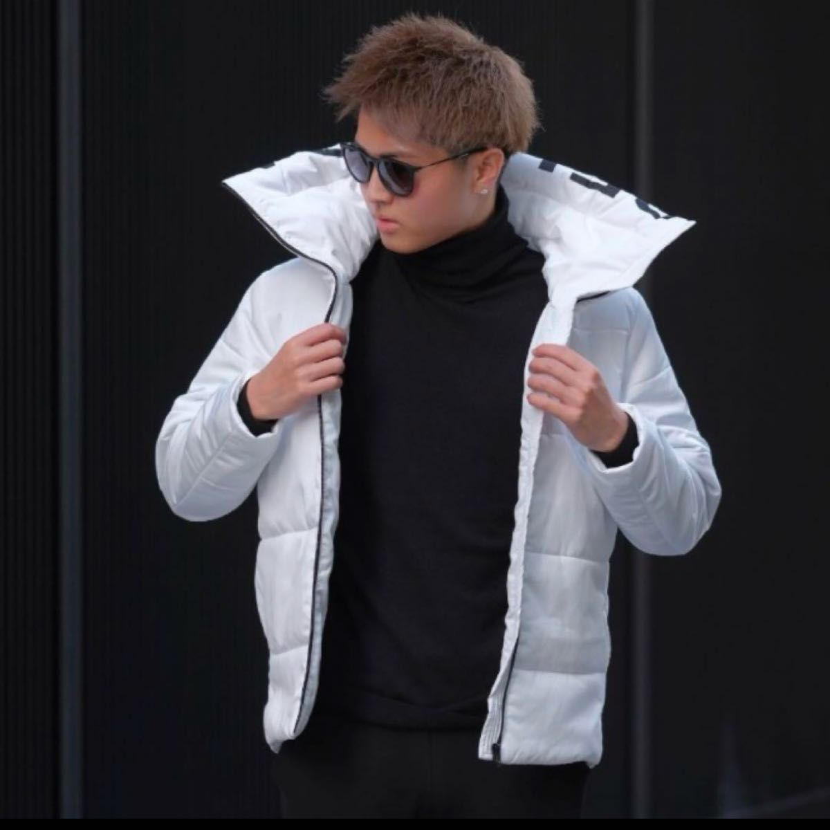 ベリンダ BELINDA ハイネック ホワイトダウンジャケット Lサイズ 即