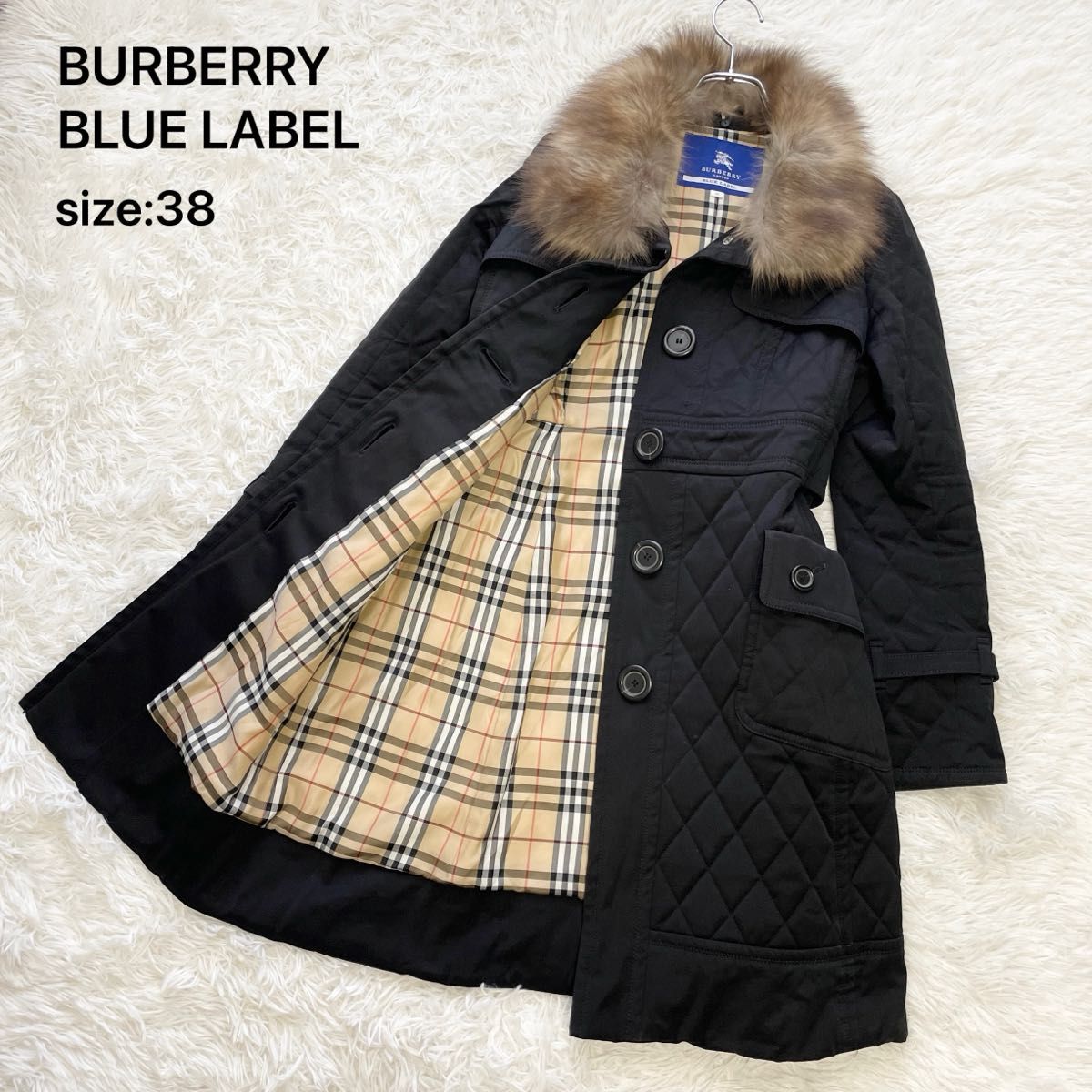 BURBERRY BLUE LABEL バーバリーブルーレーベル キルティングロング