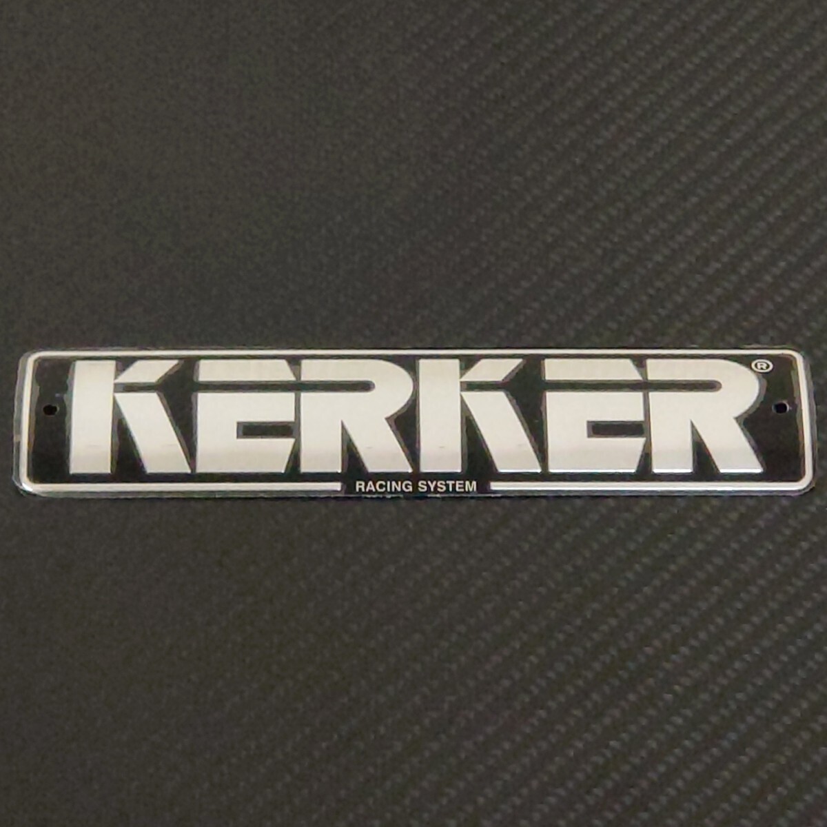 未使用品 KERKER エンブレム アルミ製 耐熱仕様 RACING SYSTEM 旧ロゴ