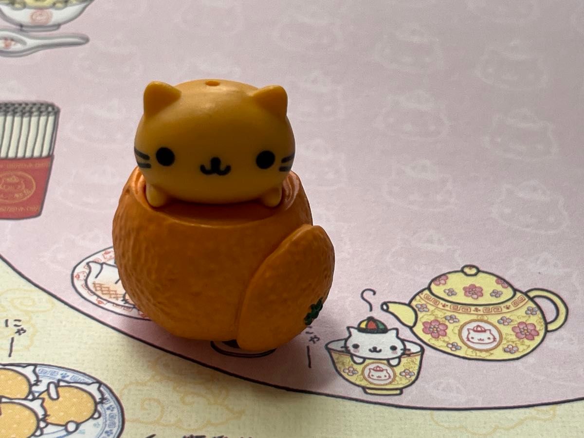 にゃんにゃんにゃんこ オレンジ ストラップ サンエックス レトロ