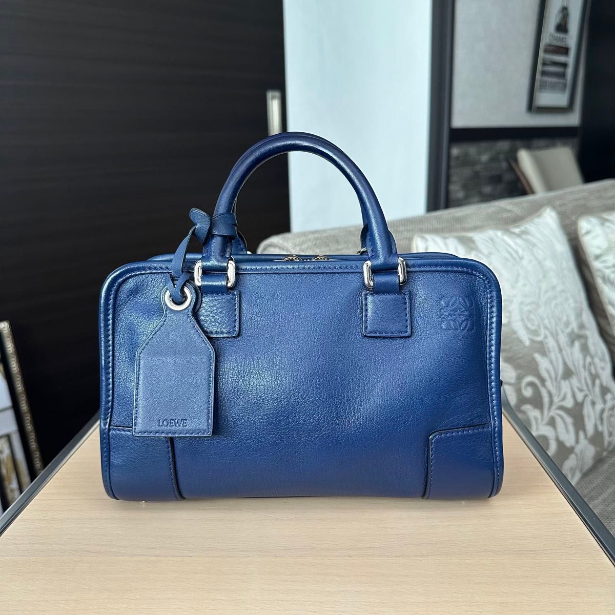 LOEWE ロエベ アマソナ23 ネイビー ブルー ハンドバッグ｜Yahoo!フリマ