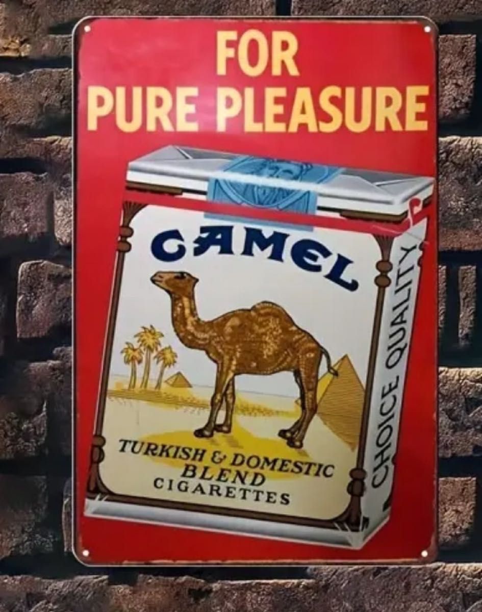 ブリキ看板 CAMEL キャメル たばこ 煙草 アメリカン雑貨 インテリア