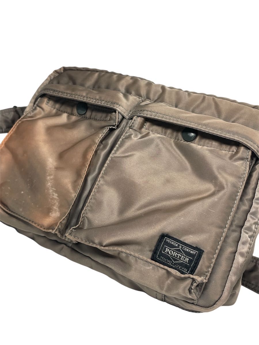 訳あり 希少色 一部変色 PORTER TANKER ポーター タンカー シルバー