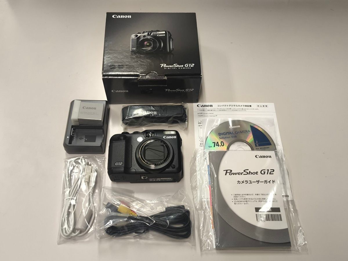 ⭐︎美品⭐︎ Canon G12 コンデジ 2バッテリー ストラップ 充電器付き