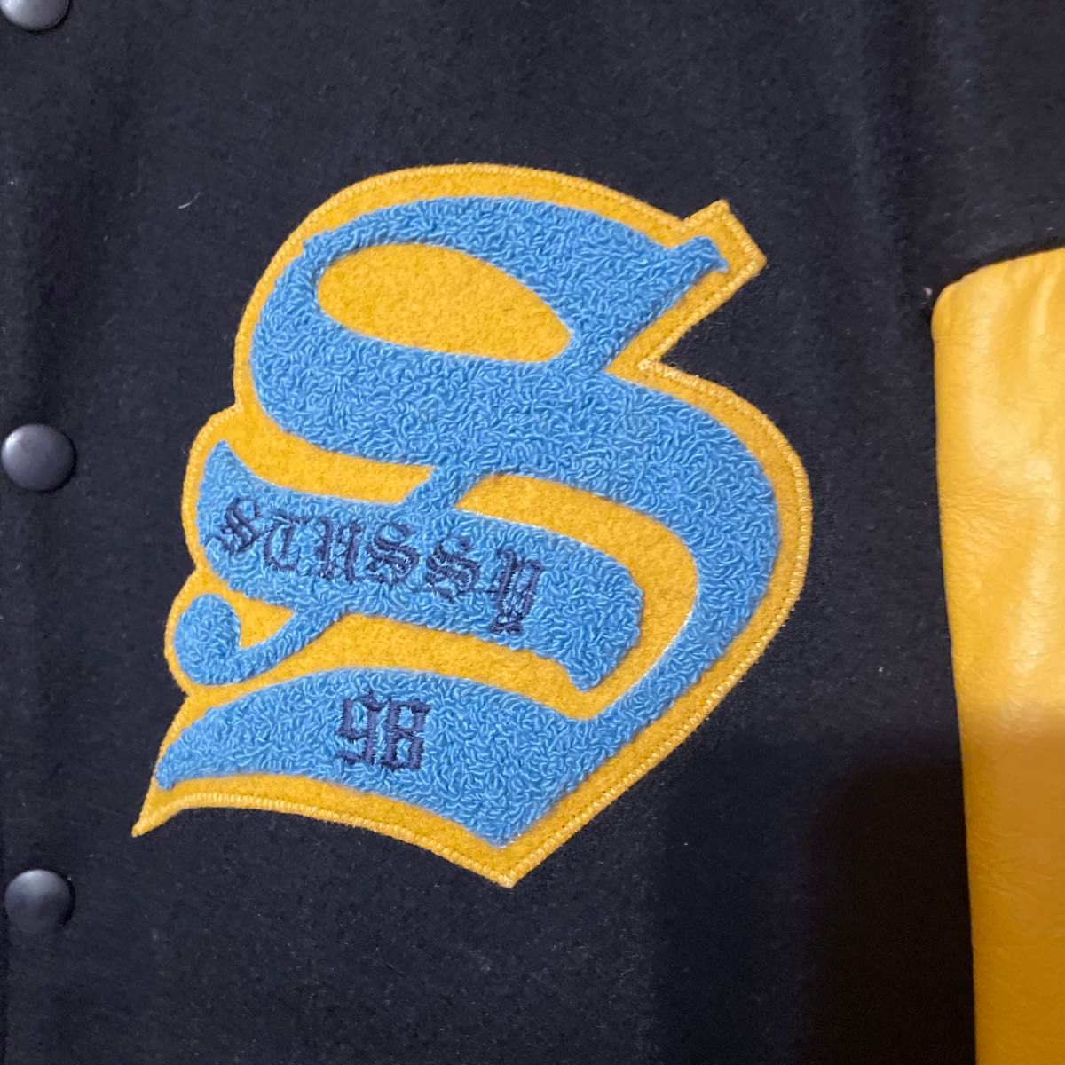 激レア アーカイブ『STUSSY』98年USA製 紺タグ「BIG4」袖レザー