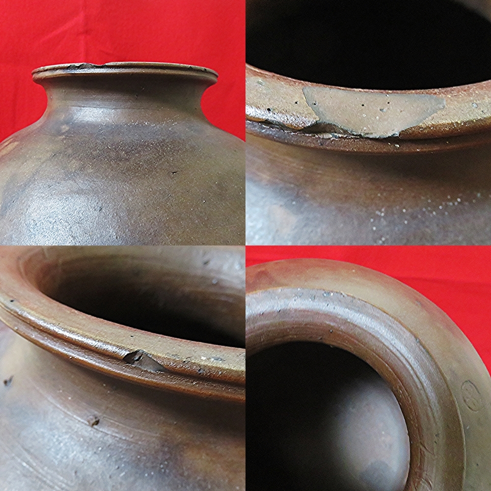 古備前 大壺 高さ40cm 酒壺 骨董 時代物 古備前 大壺 高さ40cm 酒壺