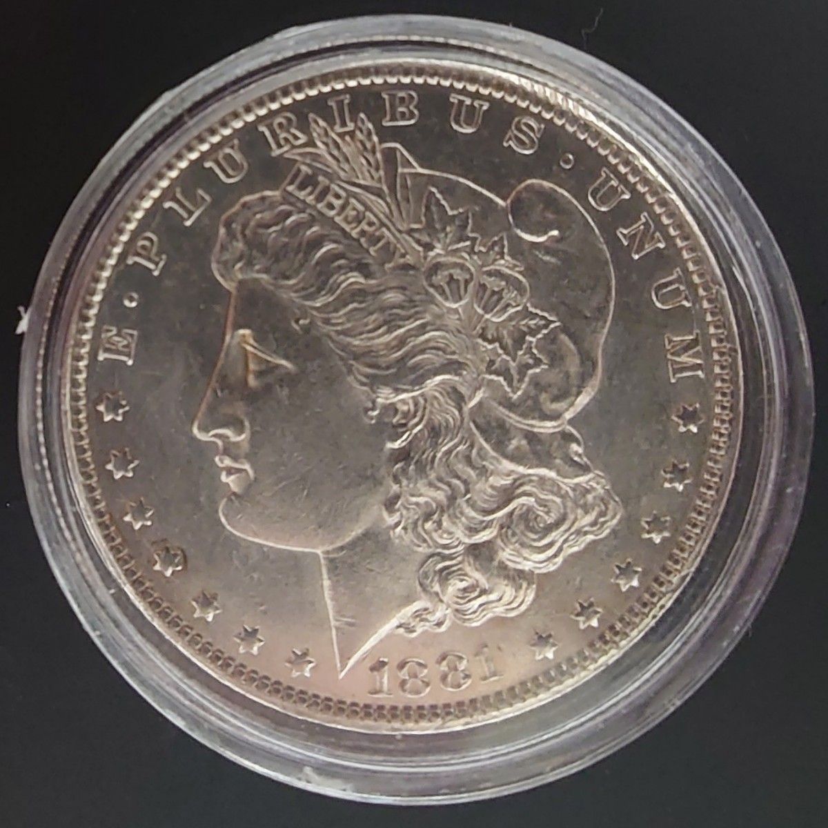 1881年 アメリカ銀貨 1ドル モルガンダラー 銀貨O SV900比重10 2