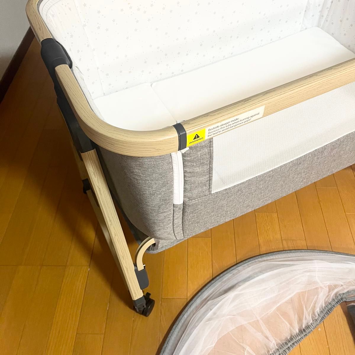 HZDMJ ベビーベッド 折りたたみ 可動式 説明書/収納バッグ付き 送料