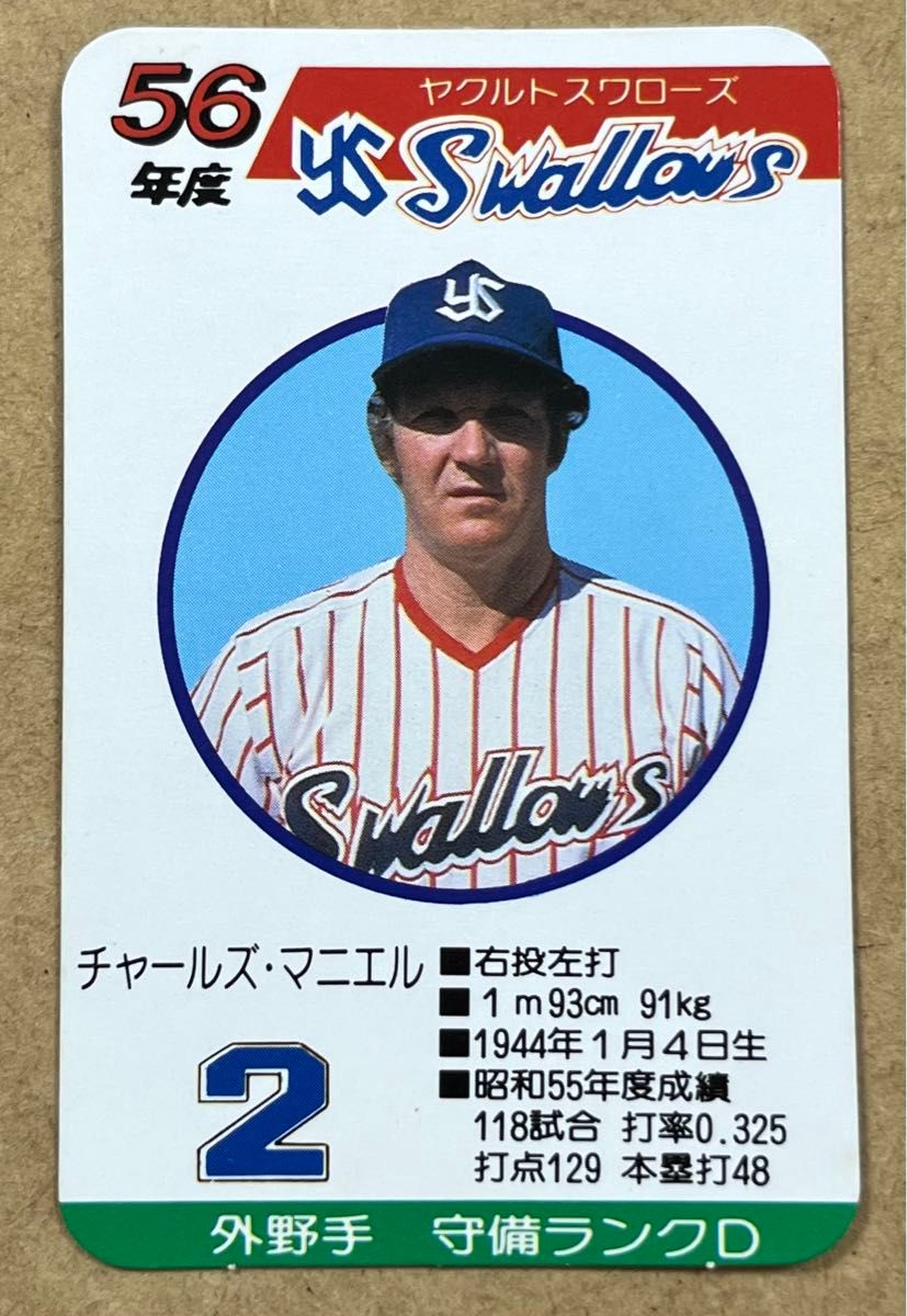 タカラ野球カード 56年度 ヤクルトスワローズ｜Yahoo!フリマ（旧PayPay