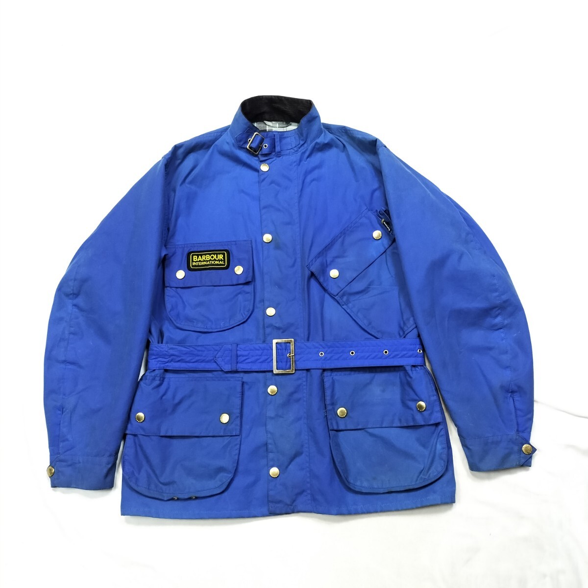 00s Barbour international A7 Brass XL ブルー 限定 英国製バブアー