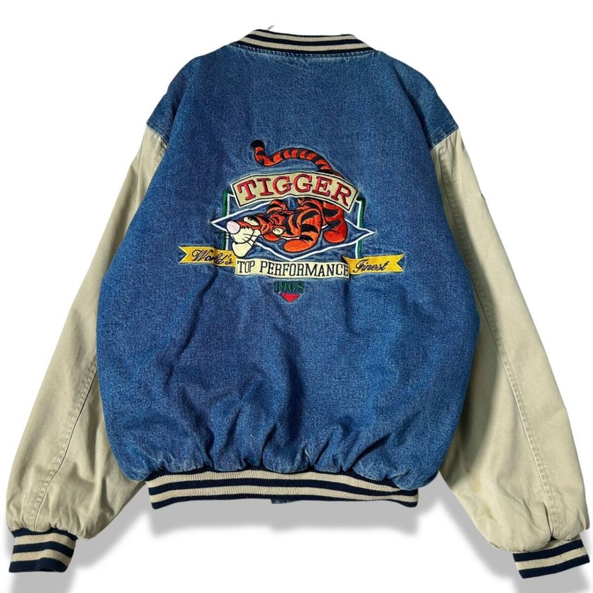 古着 90年代 Disney ディズニー デニムスタジャン バーシティー