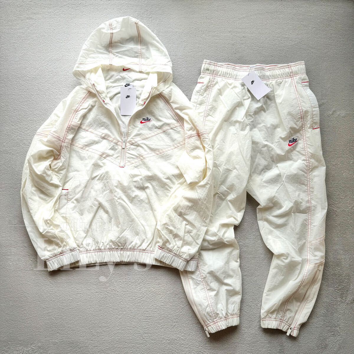 新品 NIKE上下セットアップ XLサイズ 白赤 ナイキ ナイロン ビッグス