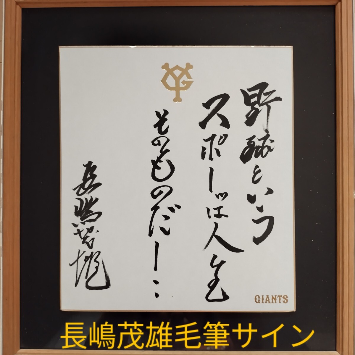 超稀少】長嶋茂雄 直筆サイン色紙 昭和34年天覧試合日付入り 長嶋茂雄