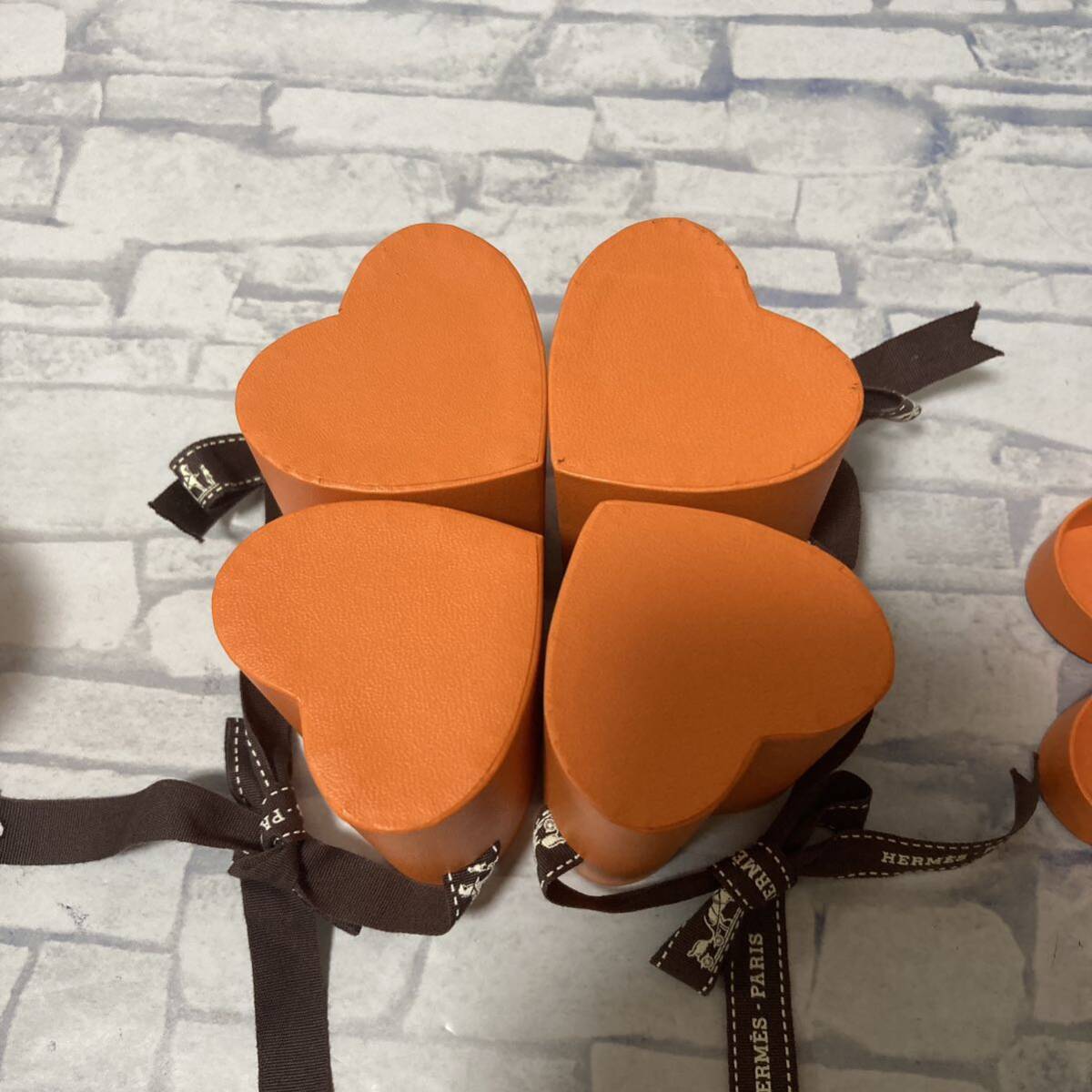 バレンタイン限定 エルメス ツイリーボックス ハート型 4個セット 幸せ