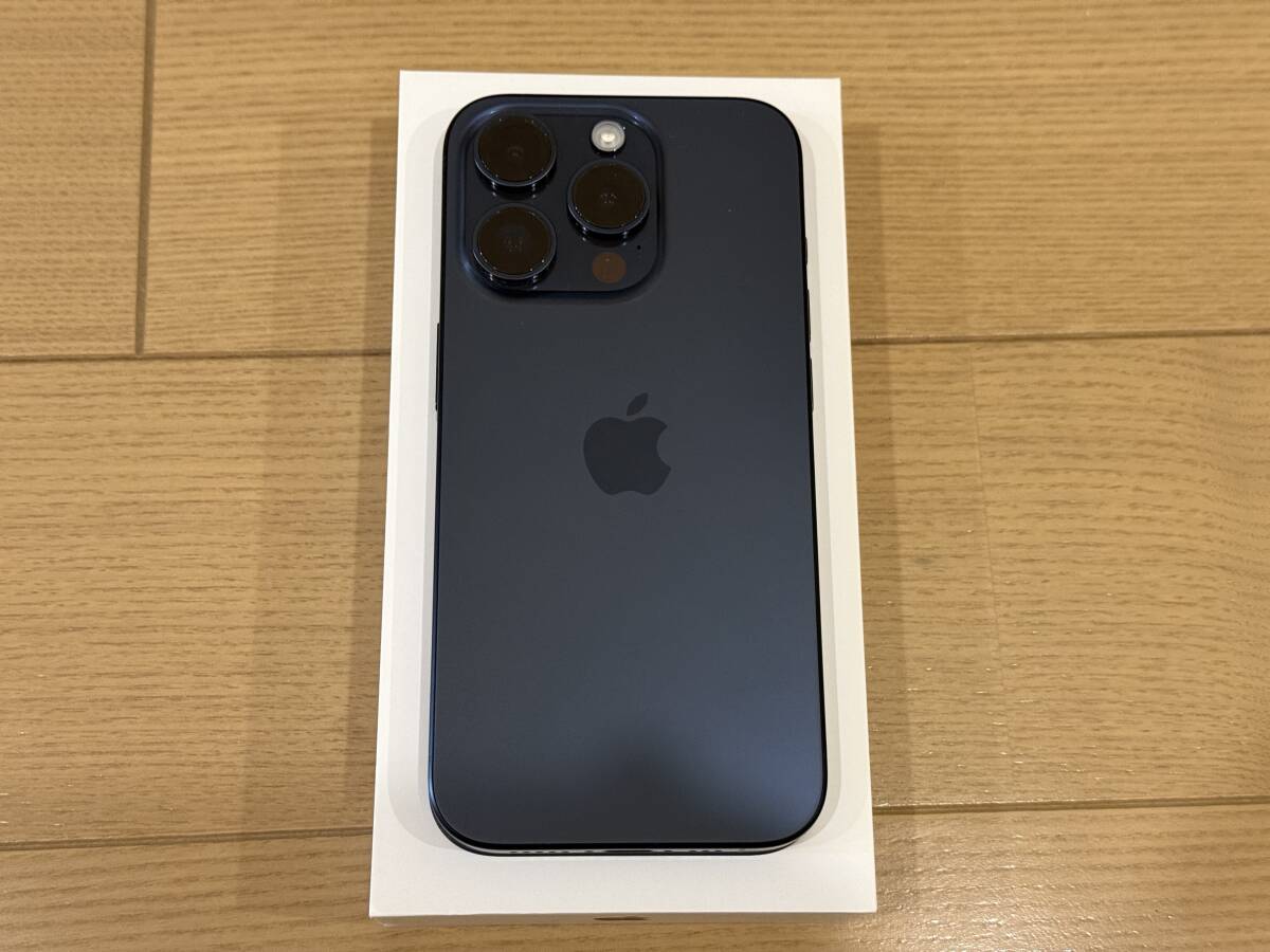 iPhone 15 Pro ブルーチタニウム 128GB Appleストア購入のSIMフリー