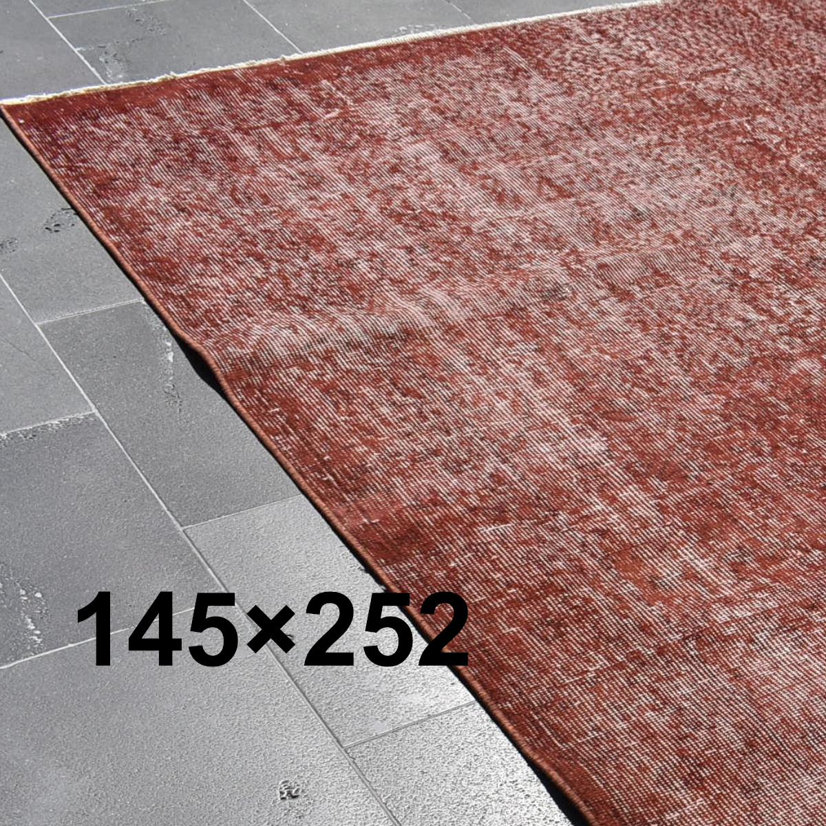 大判151×260 オーバーダイ ブラックダークグレイ トルコヴィンテージ