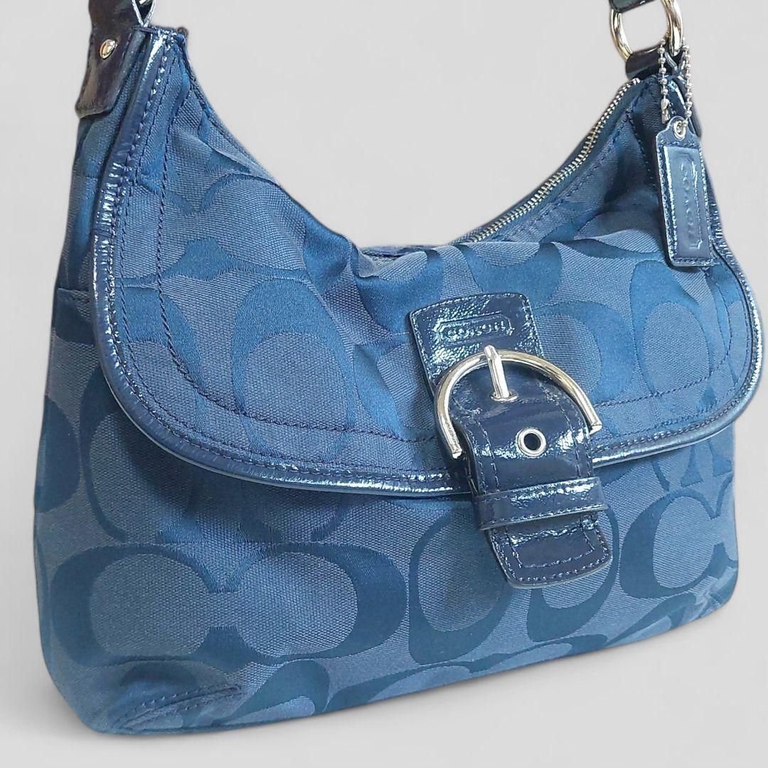 極美品 COACH コーチ ソーホー シグネチャー ショルダーバッグ