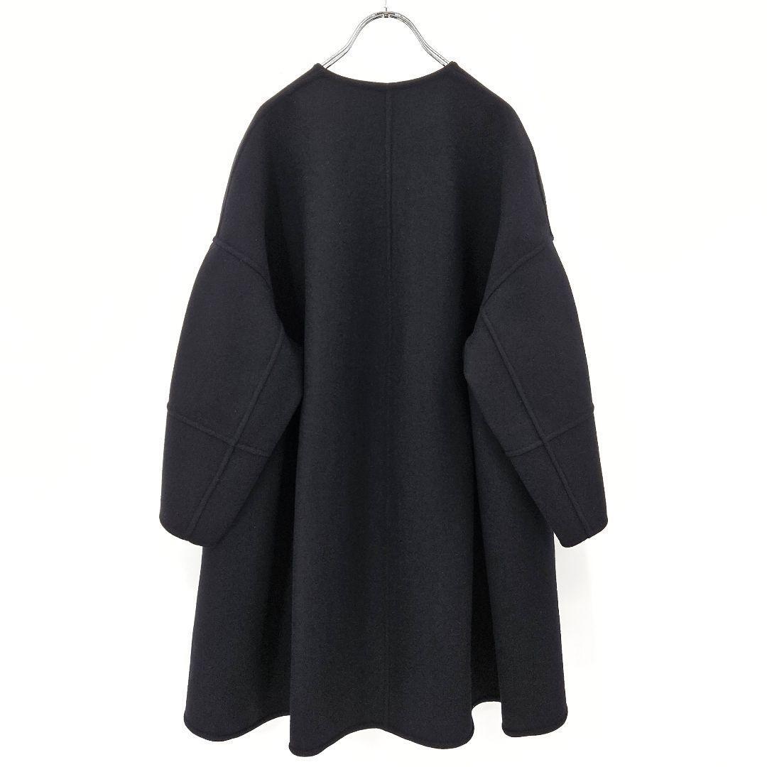 新品同様】ドゥロワー レザー ポケット コート ウール シルク ノー