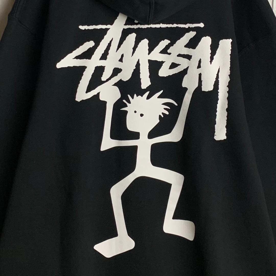 最高デザイン】ステューシー シャドーマンバックロゴ入りパーカー 美品