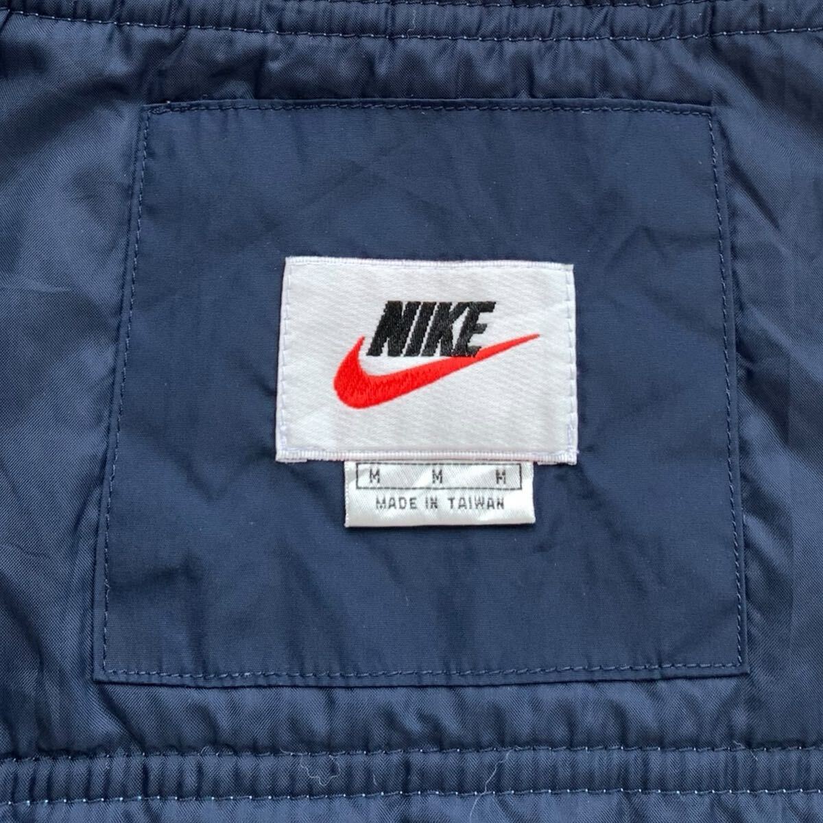 90's NIKE ナイロンベスト メタリックブルー 中綿入り ビンテージ